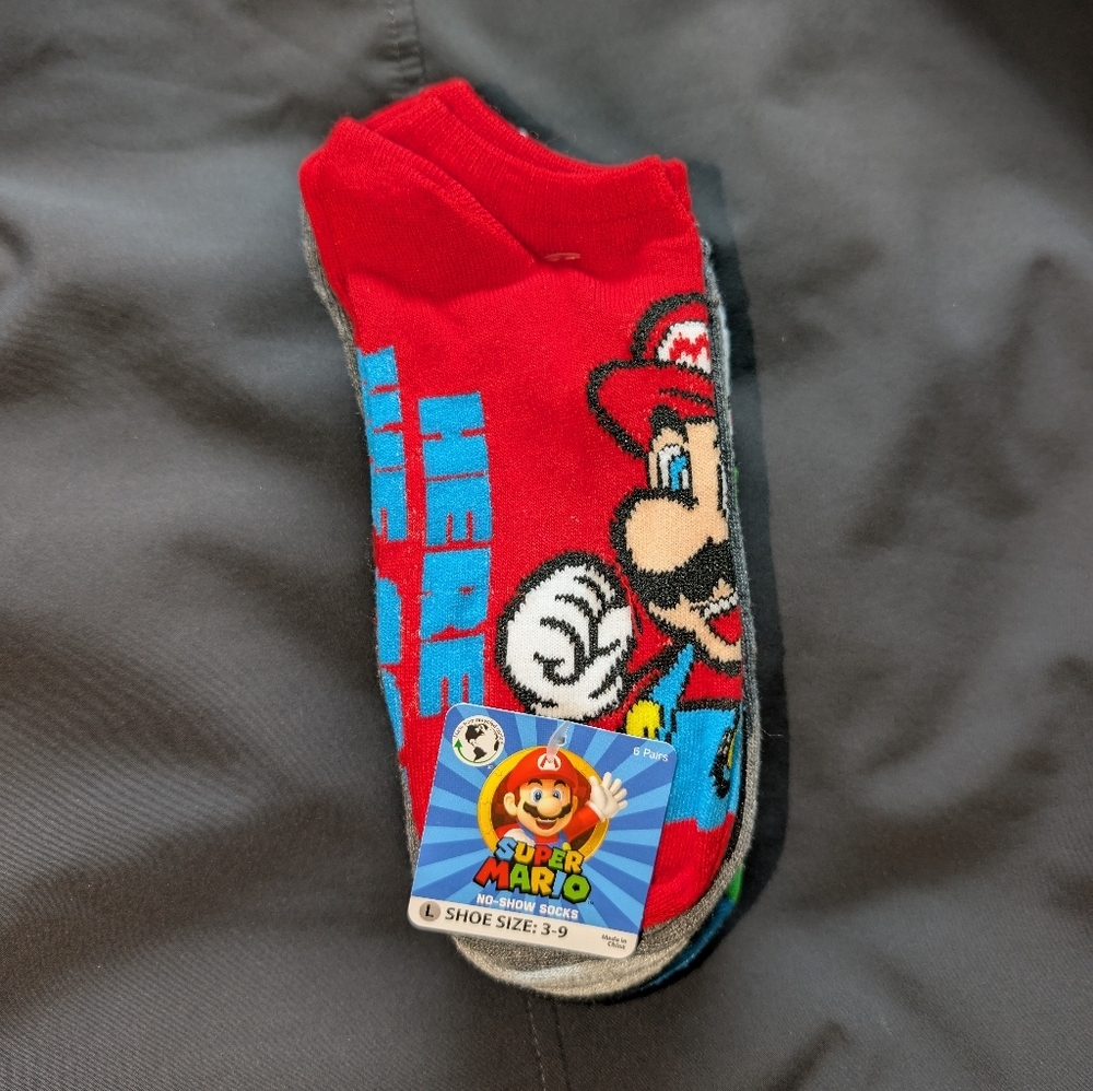 Nintendo Red Socks for Kids 3-9